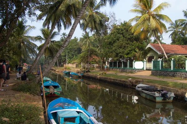 ネゴンボ, スリランカのオランダ運河 ストックフォト