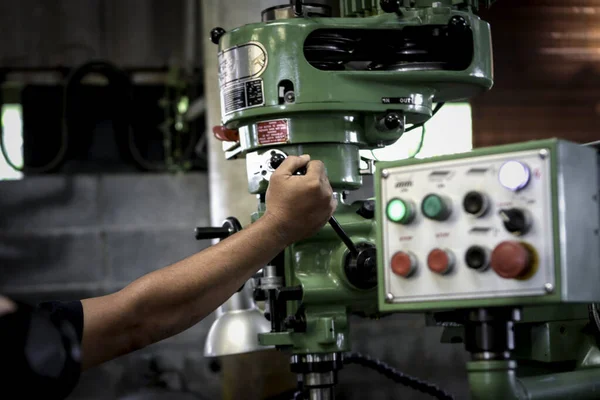 Hand Working Machine Equipment Mechanical Device Factory Manufacturing Plant Industrial — Stock Photo, Image