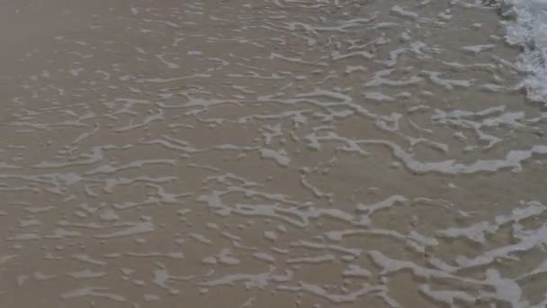 Océano Olas Estrellándose Playa Arena Blanca Hermosa Escena Natural Playa — Vídeos de Stock