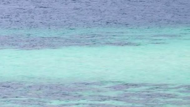 Krásná Čistá Voda Tropického Moře Modrá Tyrkysová Křišťálově Čistá Vodní — Stock video