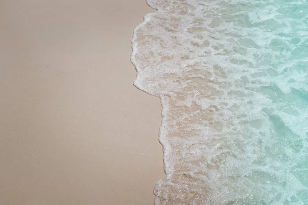 Красива Природна Сцена Тропічного Літнього Піщаного Пляжу Фон Блакитні Океанічні — стокове фото
