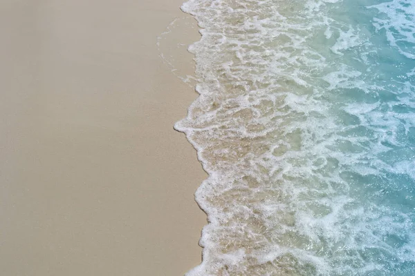 Belle Scène Naturelle Été Tropical Fond Plage Sable Vagues Bleu — Photo