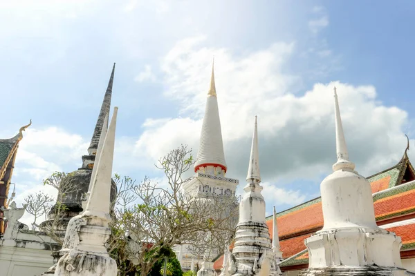 Wat Phra Mahathat Woramahawihan神庙的大塔 是泰国南部历史名城Nakhon Thammarat的历史名胜古迹 — 图库照片