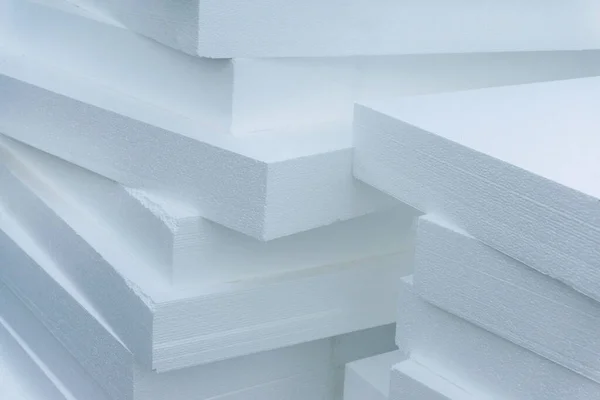 Stack Of Expanded Polystyrene Insulation Material Isolated On