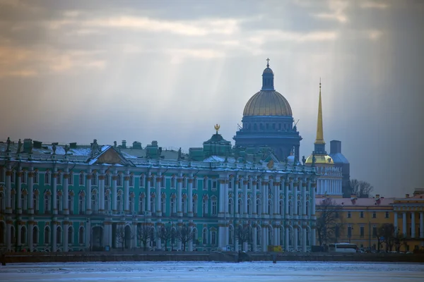 View of the Hermitage, the Winter Palace, St. Isaac's Cathedral — Stock Photo, Image