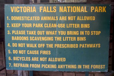 Bir poster üzerinde bölge Milli Parkı 