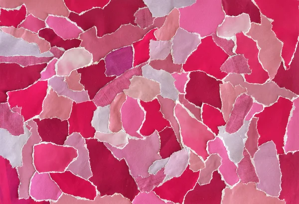 Creative Atmosphere art mood board collage sheet en color idea rosa, púrpura, gris, blanco hecho de revista desgarrada y papel impreso con colores y texturas — Foto de Stock
