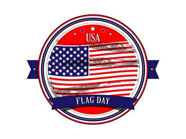 Dag van de vlag Verenigde Staten. stempel. — Stockvector