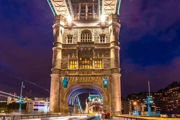 Magnificent Tower Bridge Éjjel Londonban Angliában Angliában — Stock Fotó