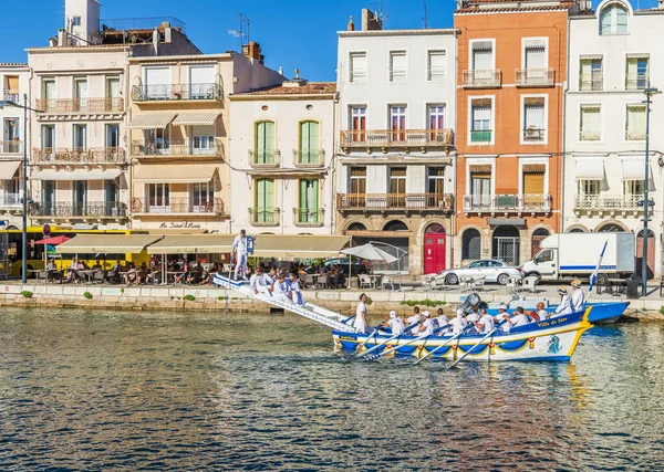 Escena Languedoc Justa Canal Real Ste Herault Occitanie Francia — Foto de Stock