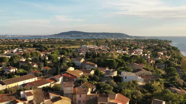 Veduta Aerea Del Villaggio Balaruc Vieux Herault Occitanie Francia — Video Stock