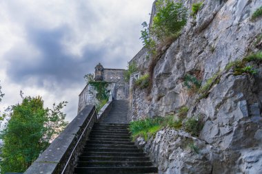 Medieval castle of Lourdes, in the Hautes Pyrenees, Occitanie, France