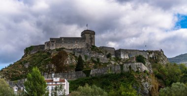 Medieval castle of Lourdes, in the Hautes Pyrenees, Occitanie, France