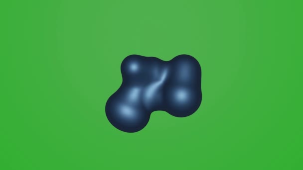 3D抽象模拟病毒或细菌在绿色背景下的转化 彩色背景 不断变化的概念 — 图库视频影像