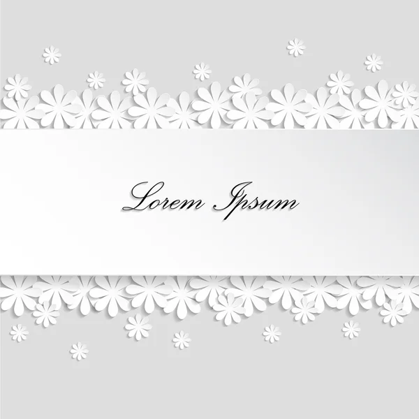 Papier Textur weiß Hochzeit blumigen Hintergrund — Stockvektor