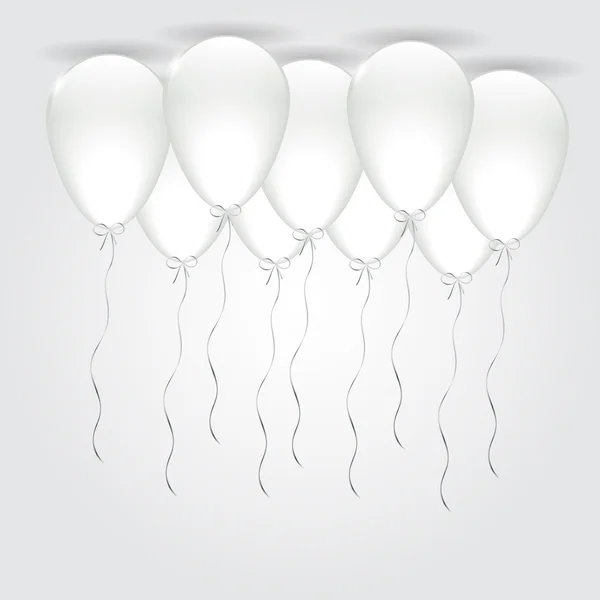 Illustration Holiday bakgrund med Silver ballonger — Stock vektor