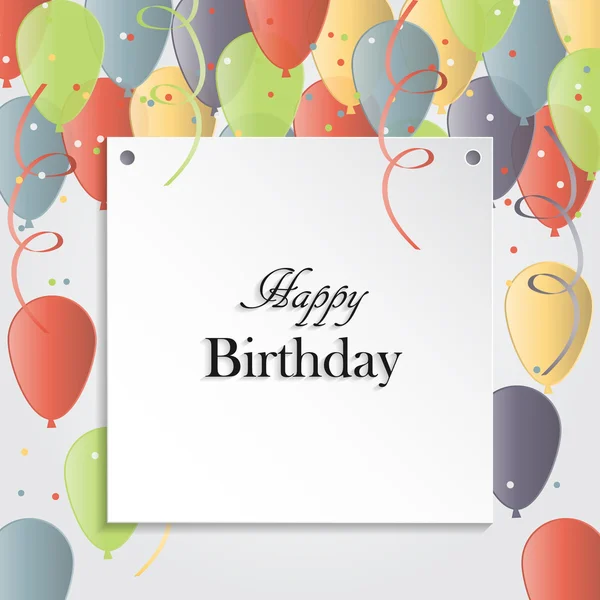 誕生日おめでとうカードのベクトルイラスト — ストックベクタ