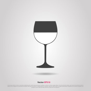 Bardak beyaz şarap şarap simgesi