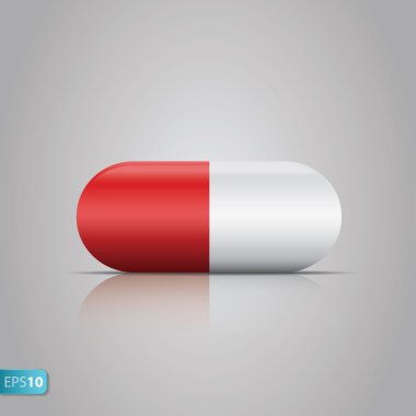 Hapları üzerinde izole beyaz arka plan vektör