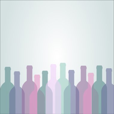 Bir soyut şarap şişeleri arka plan vektör çizim
