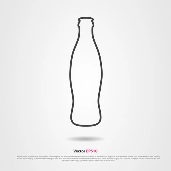 Drank fles vector silhouet pictogram — Stockvector