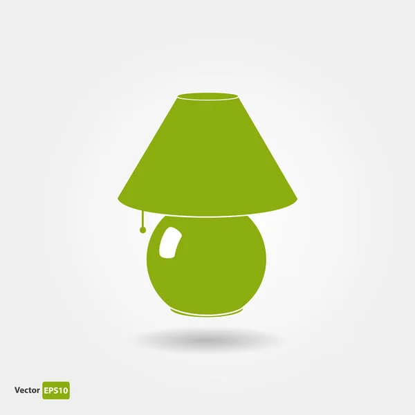 OFF icono de la lámpara verde de cabecera — Vector de stock
