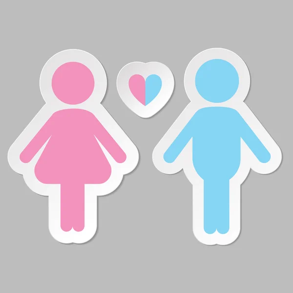 Getero couple in love icon — Stock Vector