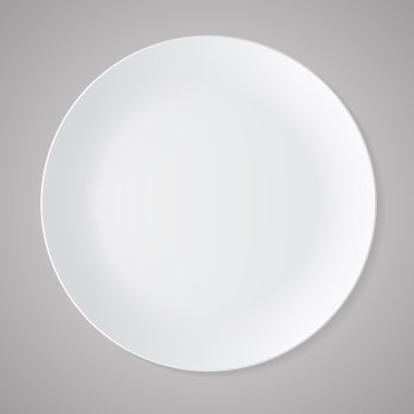 Seramik daire Beyaz tabak