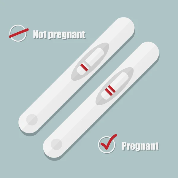 Prueba de embarazo icono de vector plano — Archivo Imágenes Vectoriales