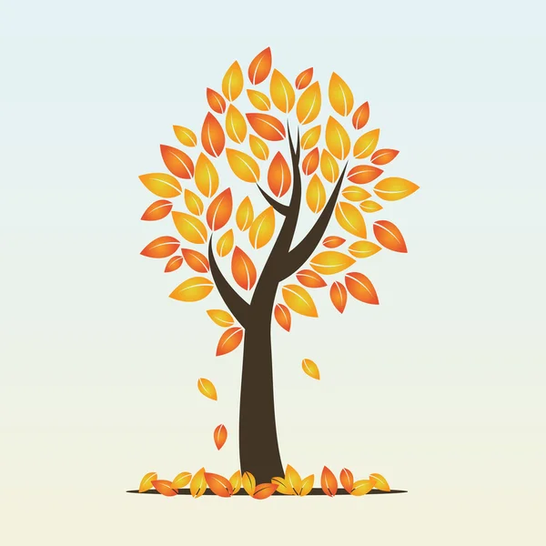 Sonbahar sezonu ağaç — Stok Vektör