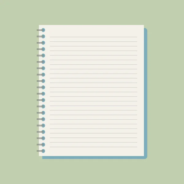 Flat vector notebook — Stock Vector