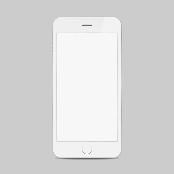 Icono de teléfono inteligente blanco — Vector de stock