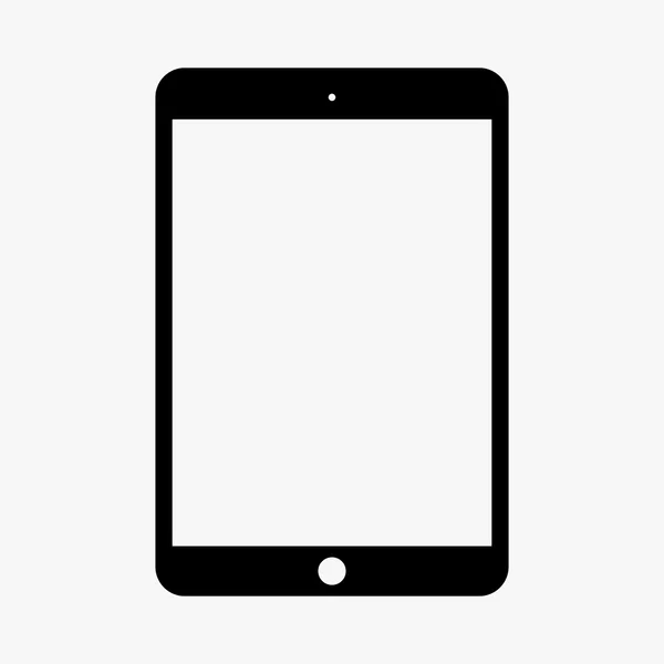 Zwart geïsoleerd tablet — Stockvector