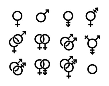 Set of genders symbols clipart