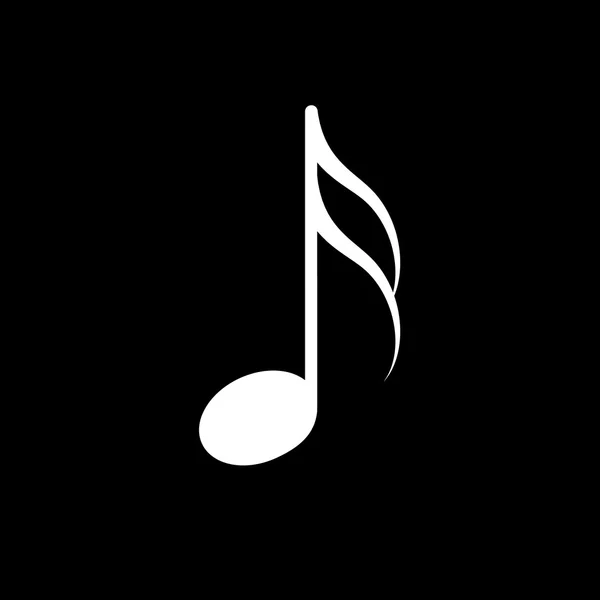 Decimosexto icono vector nota de música — Vector de stock