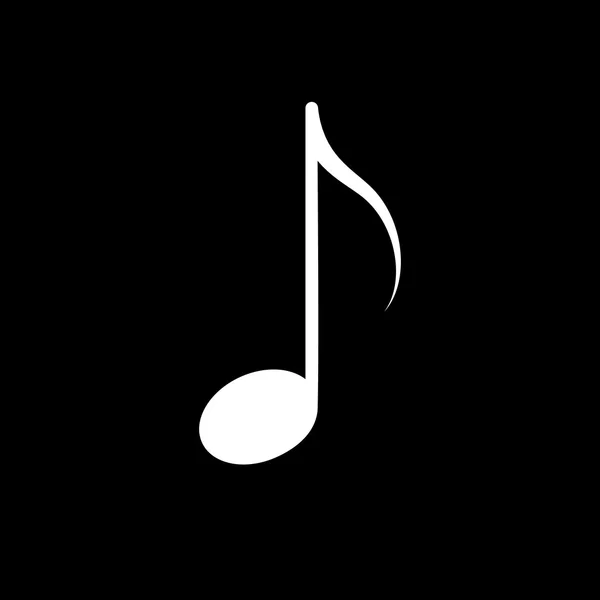 Octava nota musical icono vectorial — Vector de stock