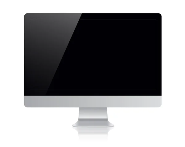 Computer monitor with shadow — Stock Vector