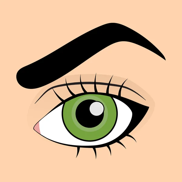 Human green eye — Stock Vector