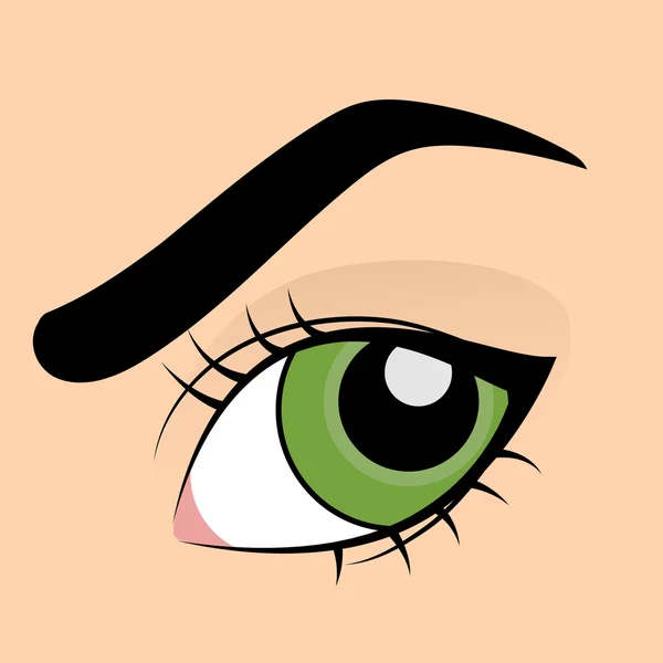 Human green eye — Stock Vector