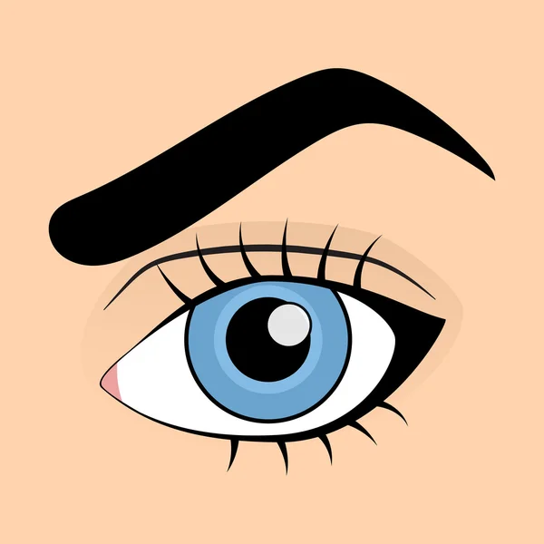 Mänskliga blå ögat — Stock vektor