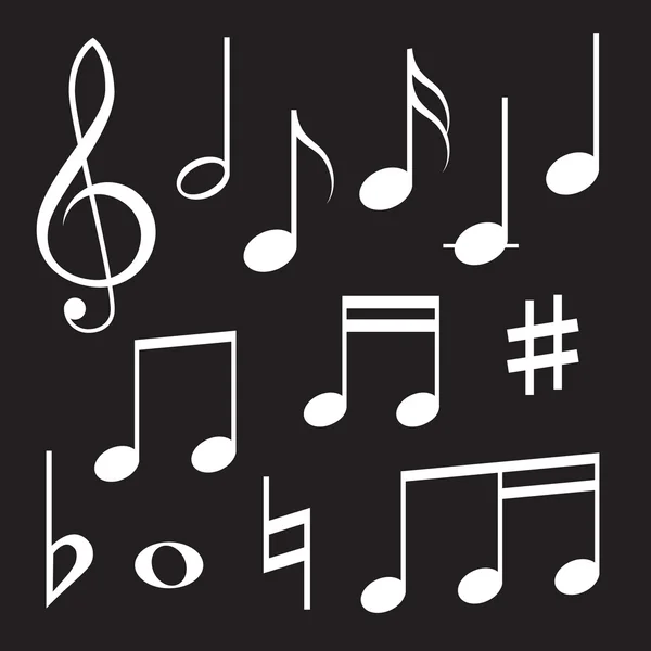 Conjunto de símbolos musicales — Vector de stock