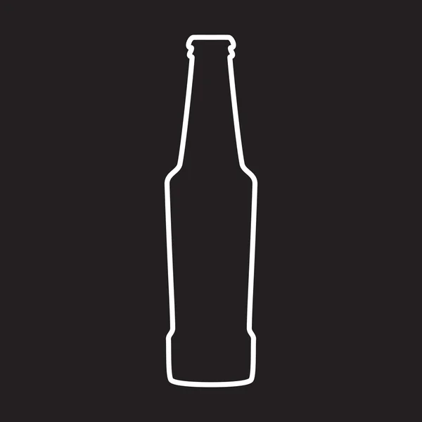Icône vectorielle bouteille de bière — Image vectorielle