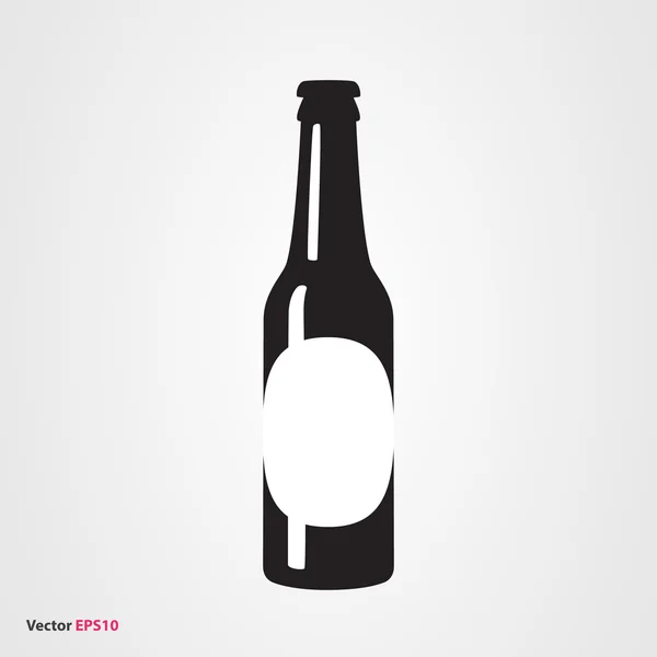 Bouteille de bière avec étiquette — Image vectorielle