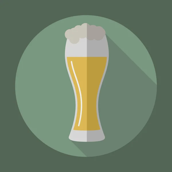 Vaso de cerveza vector icono — Archivo Imágenes Vectoriales