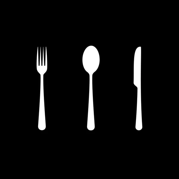 勺子刀叉矢量图标 — 图库矢量图片
