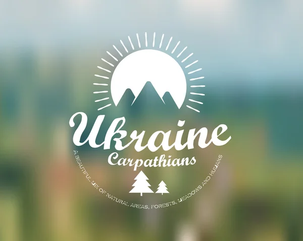 Κάρτα ρετρό στυλ, Ουκρανία — Διανυσματικό Αρχείο