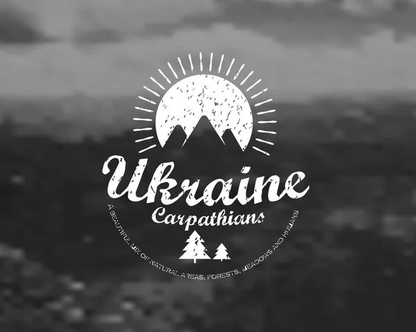 Κάρτα ρετρό στυλ, Ουκρανία — Διανυσματικό Αρχείο
