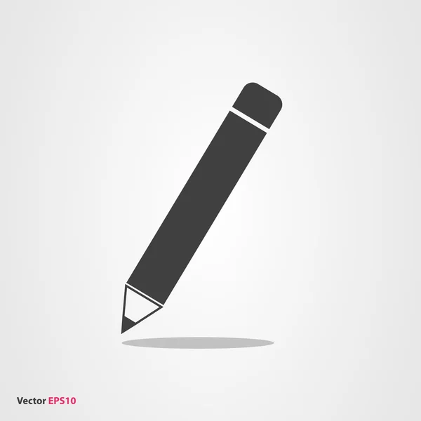 Plano vector lápiz icono — Vector de stock