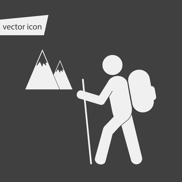 Vektorsymbol des Wanderers — Stockvektor
