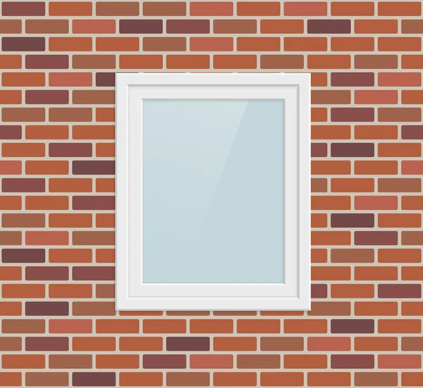 Singola finestra di plastica metallo — Vettoriale Stock